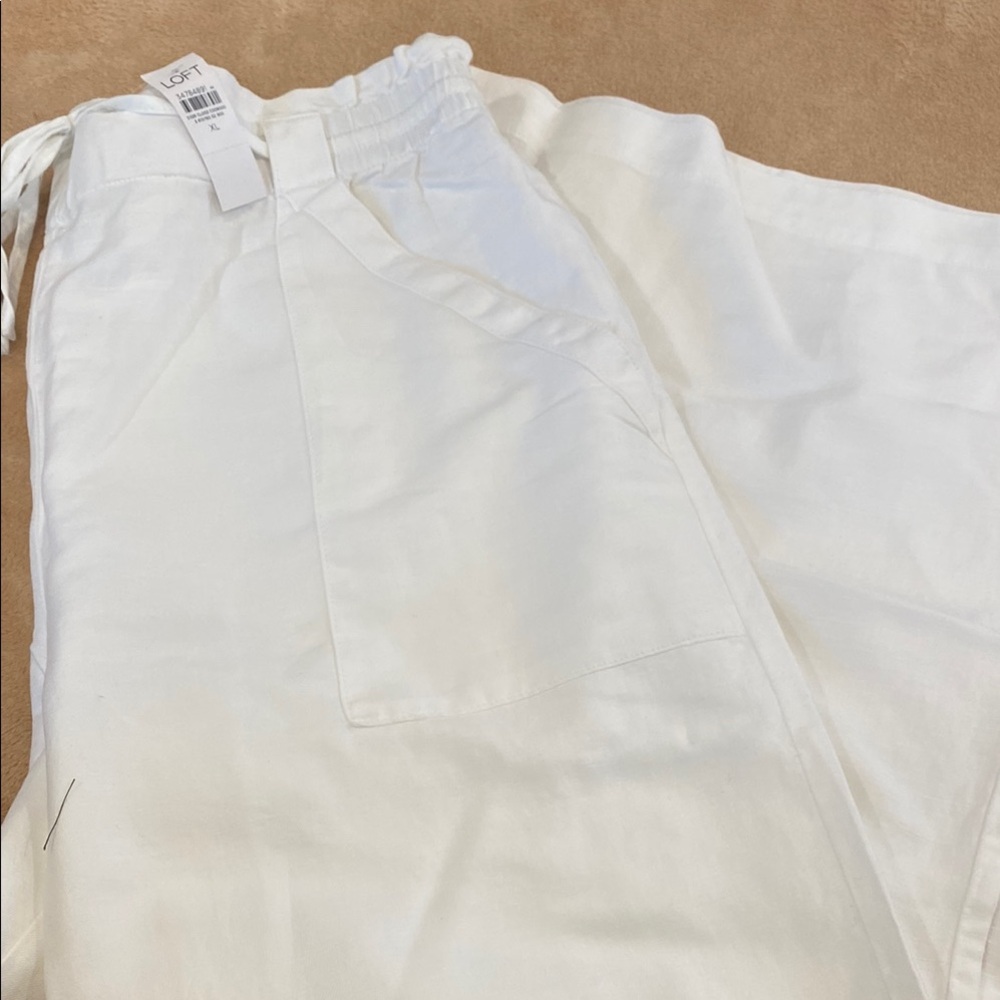 LOFT White Wide Leg Pants